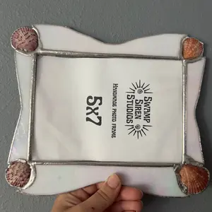 Stained Glass 5x7 Picture Frame with Shells