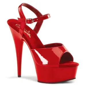 Pleaser Delight-609 Womens Sandals in Red
