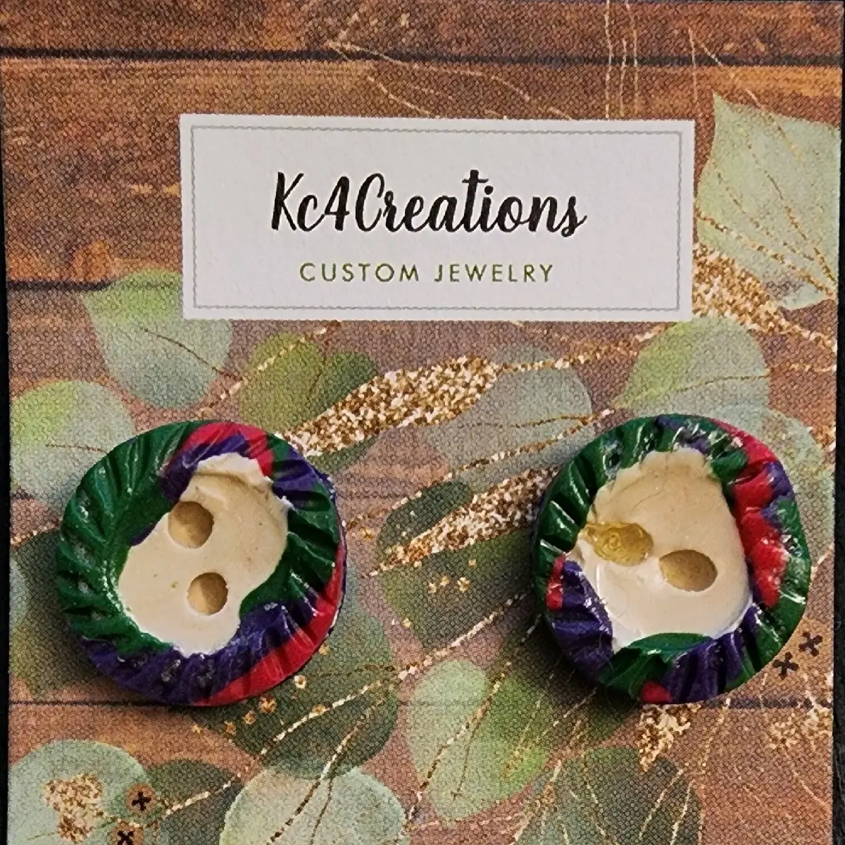 Fruity Edge Button Earrings