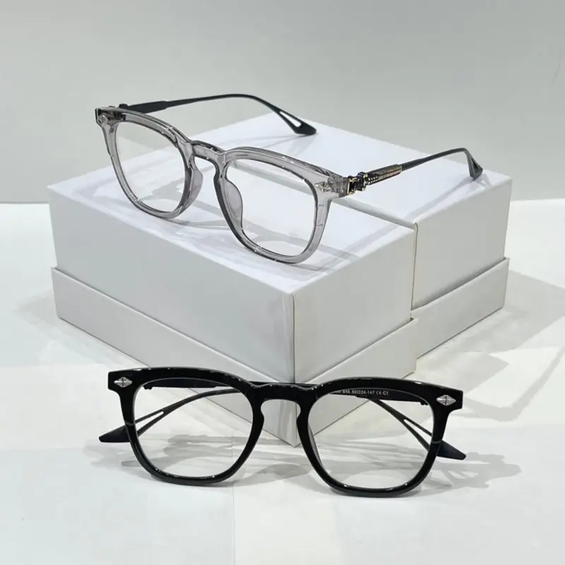 Chrome Hearts Optical Eyeglasses Black & Crystal Acetate Frame Luxury Designer Prescription Glasses Unisex