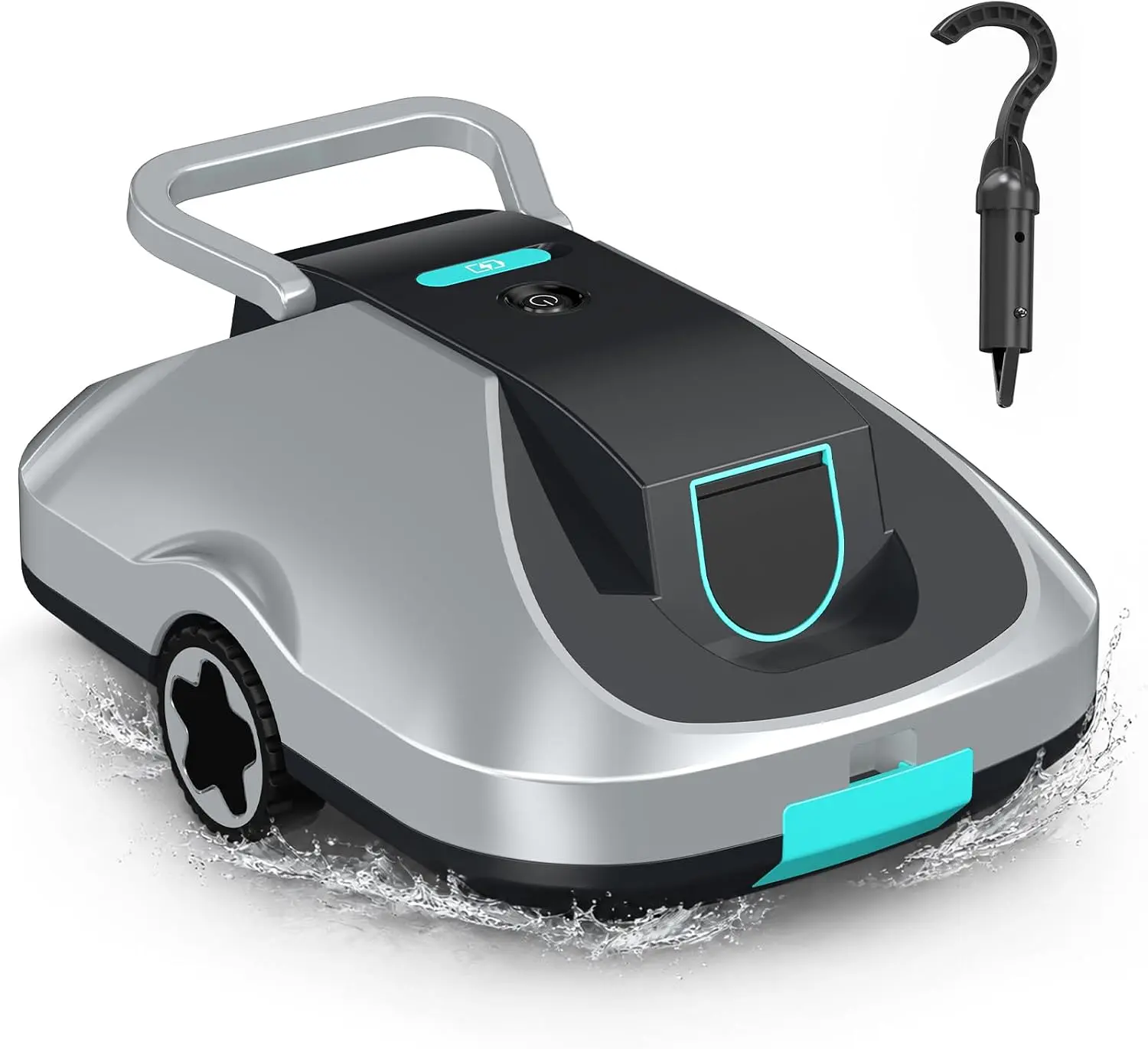 Cordless Robotic Pool Cleaner – Automatic Pool Vacuum Robot for Above Ground & Inground Pools, 200 Min Runtime, Powerful Suction for Leaves & Dirt