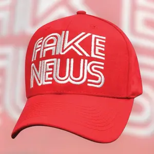 Fake News - Adjustable Back - embroidered in white