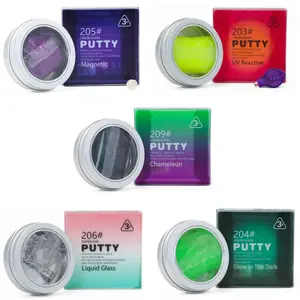 Smart Putty Collection – 5 Types: Magnetic, Liquid Glass, Chameleon, UV Reactive & Glow-in-the-Dark | Sensory Fidget Putty for Kids and Adults | Stress Relief, Therapy Toy & Christmas Stocking Stuffer Gift
