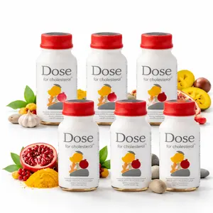 Cholesterol Support Shot 2oz, Heart Health Wellness Formula with Amla, CoQ10, Curcumin and Pomegranate, Daily Liquid Drink, Simple Use, 2025