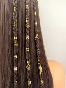 25pcs Alloy Dreadlock Hair Rings, Hair Charms & Pendants, Loc Hair Jewelry for Braids, Stylish Accessory for Women