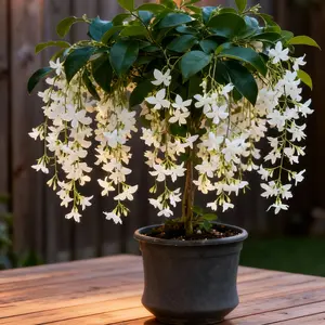 Trailing Jasmine Seeds Bridal Veil High Germination Rate Nodding Clerodendron Easy to Grow Long Lasting Aroma for Home Garden Fragrant Blooms Rare Cascading Jasmine Perfect for Balconies & Indoor Pots