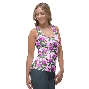 PURPLE ROSES Sublimation Cut & Sew Tank Top