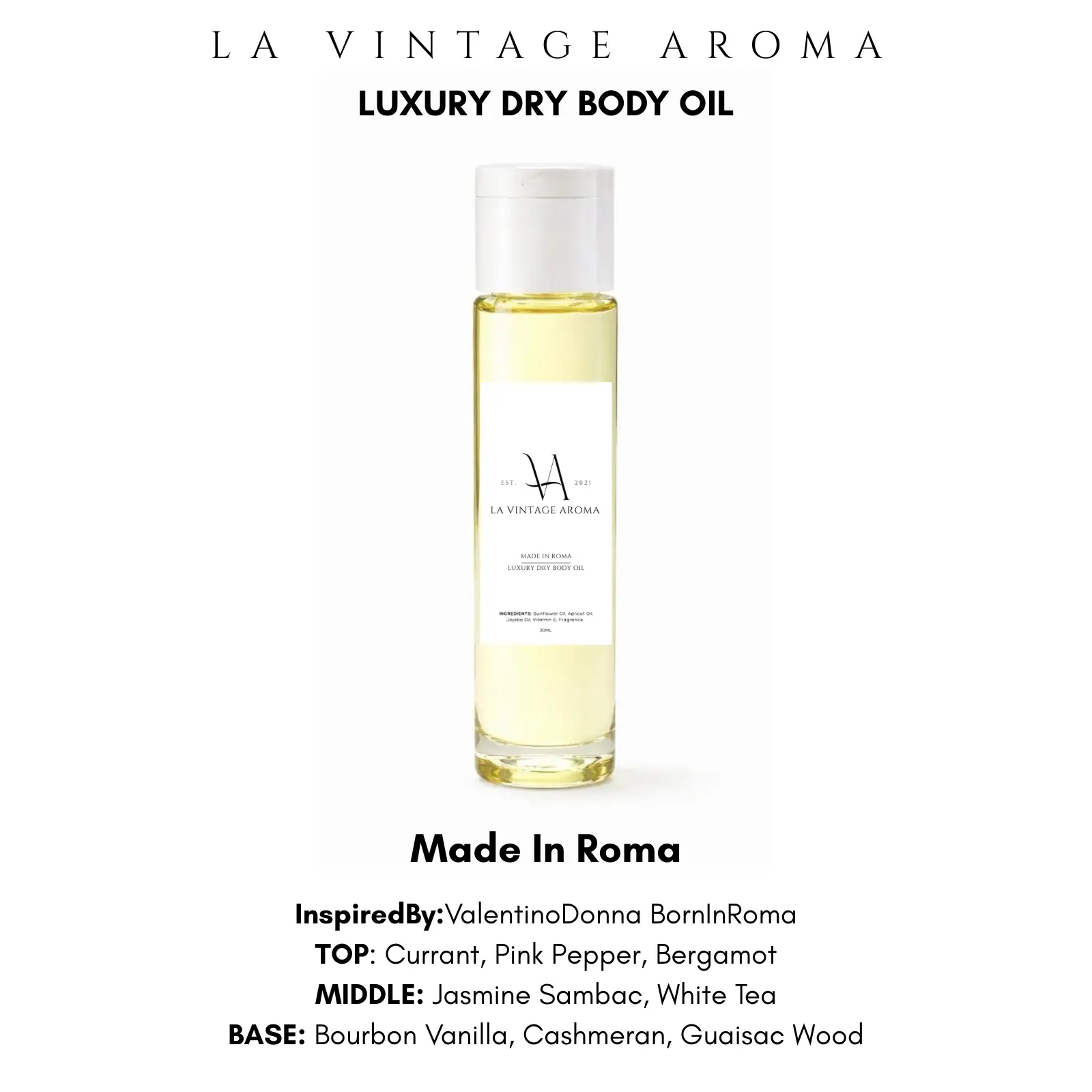 InspiredBy Scented Body Oil 1oz Sample - Choose Your Scent -Lightweight Highly Scented Body Oil - InspiredBy Scents