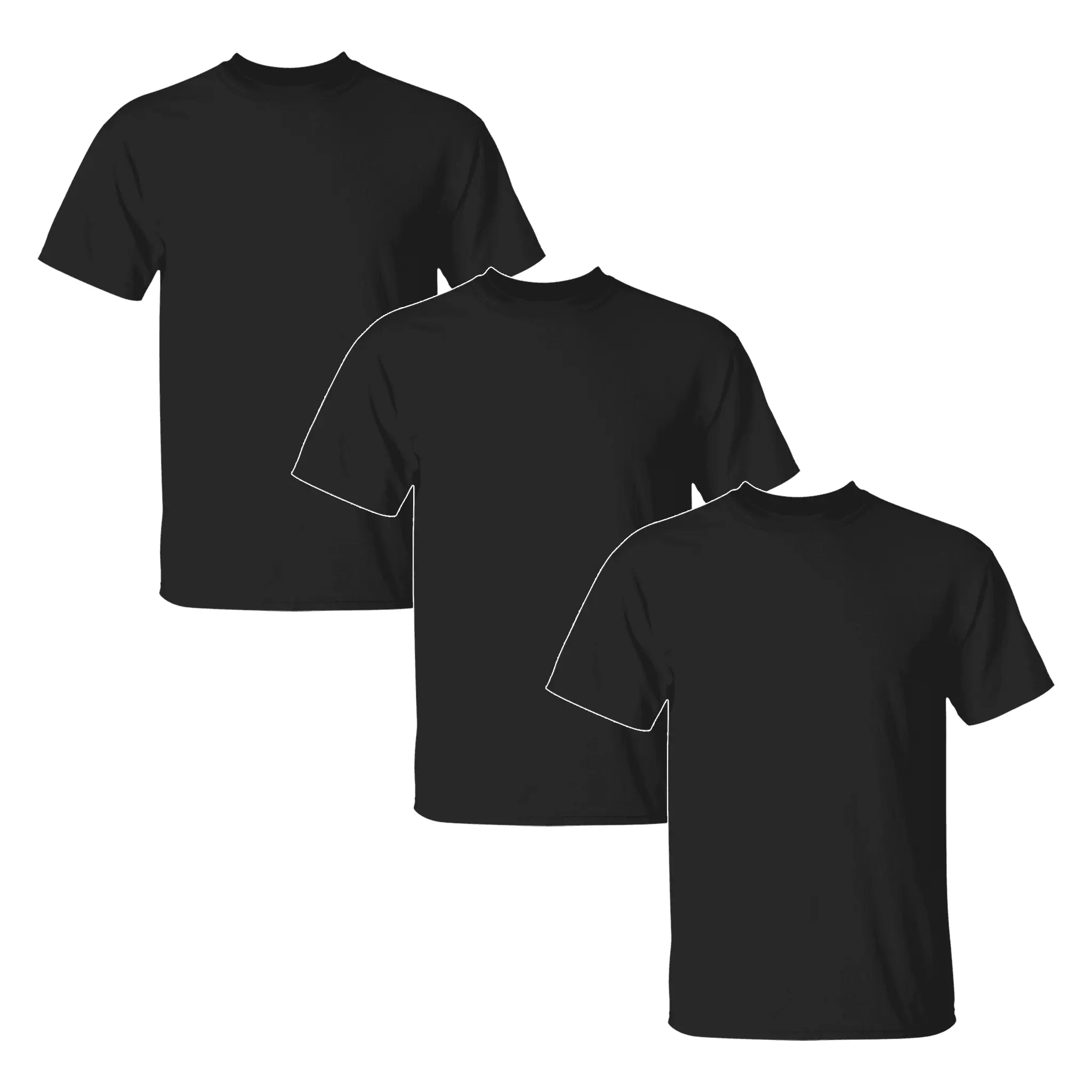 3-Pack Gildan G500 Heavy Cotton (G5000) for Men and Women - Adult Plain T-Shirt (TikTok)
