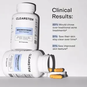 Clearstem Hormonal Acne Supplement DIM B5 Turmericfor Clear Skin Hormone Balance 90 Capsules byClearstem Healthcare Fitness Edible Dietary NaturalBeauty goli multivitamin