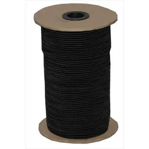 T.W. Evans Cordage SC-108-500 .125 in. x 500 ft. Black Elastic Bungee Shock Cord in Black