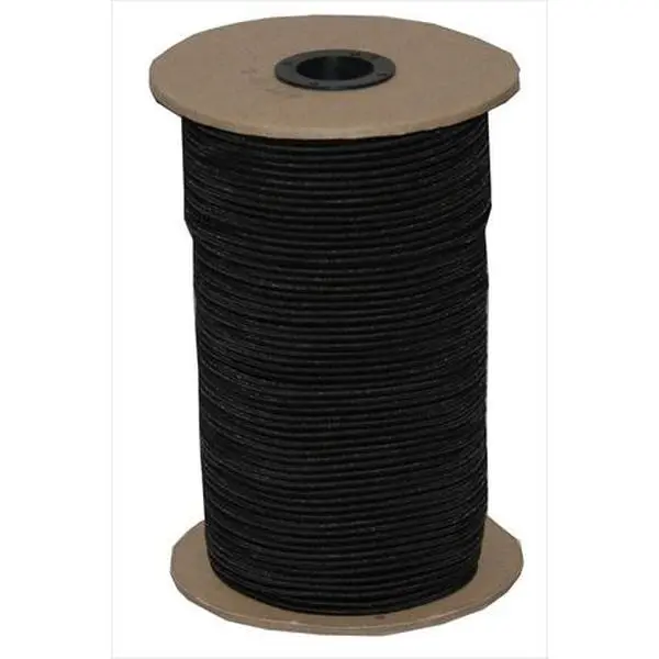 T.W. Evans Cordage SC-108-500 .125 in. x 500 ft. Black Elastic Bungee Shock Cord in Black