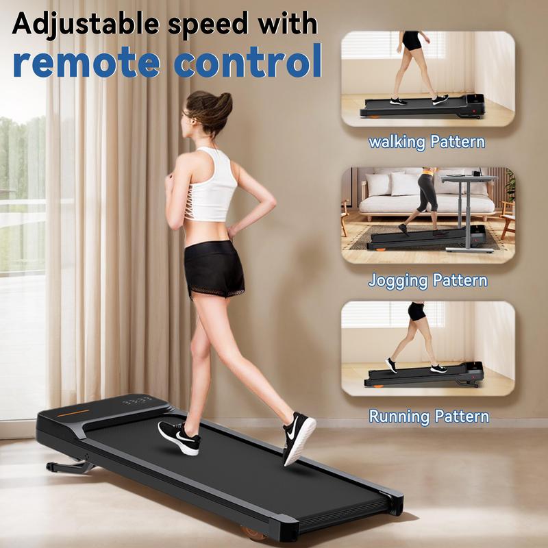[WELLFIT]2025 Smart Walking Pad Treadmill with 9% Automatic Incline, LED Display, 300 lbs Capacity, 40 dB Quiet Walking Jogging Mat