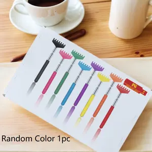 Portable Metal Body Massager Tool, Random Color Back Scratchers with Retractable Handle, Multi-Color Set for Men Women Kids & Pets