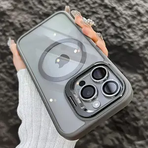 Magnetic Shockproof Phone Case with Stand, Phone Protective Cover, Phone Accessories Compatible with iPhone 17 16 15 14 13 12 11 Pro Max Plus, Casing Protector