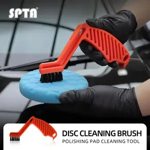 SPTA Polishing Pad Conditioning Brush, Foam Pad Brush Cleaning Spur Tool, Car Buffing Pad Professional Cleaning Tool for Buffing Pads