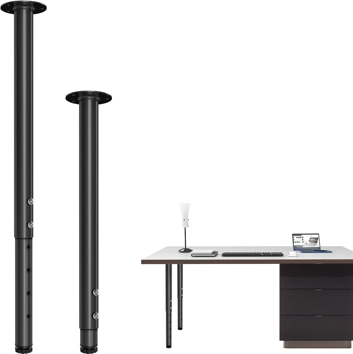 Adjustable Metal Desk Leg 21~36 Inch, Adjustable Metal Table Legs