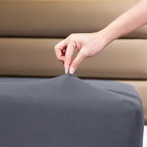 Fitted Sheet-   Fitted Sheet OnlyNo Flat Sheet or Pillow Shams,4 Way Stretch -Knit,Snug Fit,Wrinkle Free,for Standard Mattress and Air Bed Mattress from 8 Up to 14,Gray