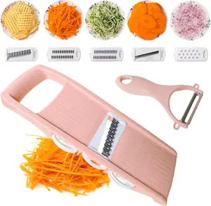 Mandoline Slicer for Kitchen 7-in-1 - Potato/Cheese/Vegetable/Carrot/Cucumber Grater, Slicer, Cutter, Grinder for Versatile Use