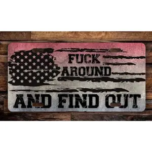 FAFO American Flag License Plate