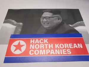 Hack North Korean Companies stickers
