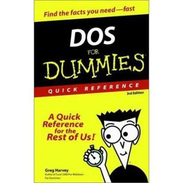 USED-DOS For Dummies Quick Reference by Greg Harvey (Paperback)