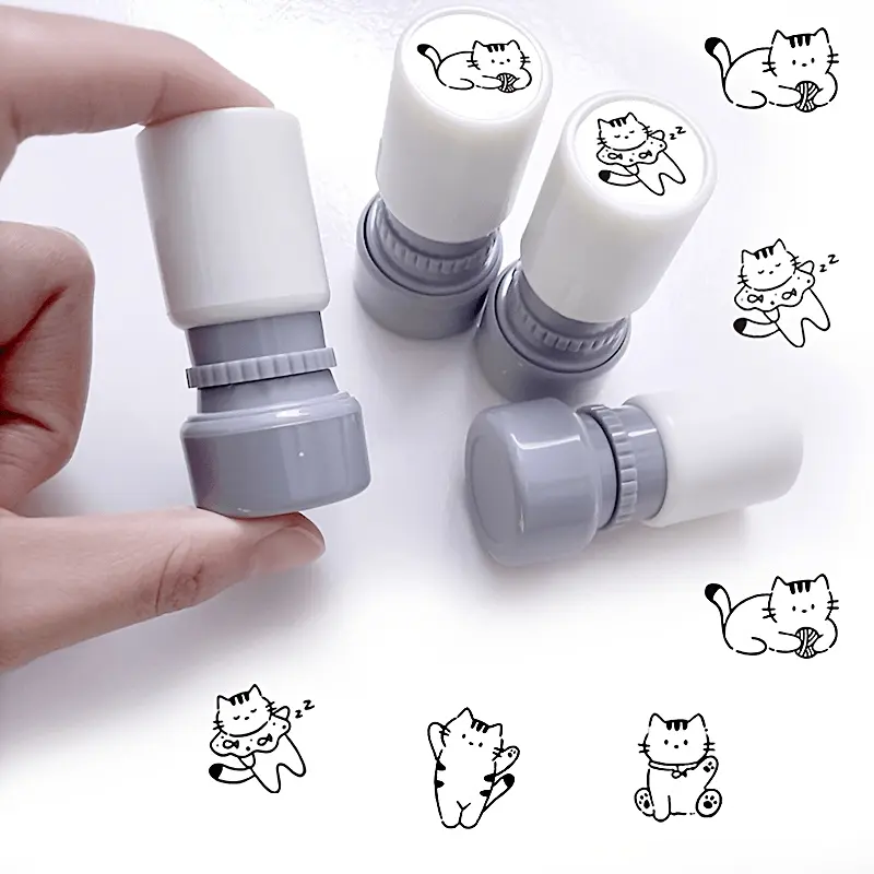 Cute Cat Stamps Set of 4, Fun Cartoon Cat Design, Animal Stamp Incentive Stamps, Perfect for Handmade Crafts, Handmade Gifts, Scrapbook Decorations, Scrapbooking and Scrapbook Accessories