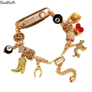 Boho Charm Pendant Bracelet Watch Band Vintage Fashion Strap Compatible with Apple Watch Series 11 10 Ultra 3 2 SE 38mm 40mm 41mm 42mm 44mm 45mm 46mm 49mm