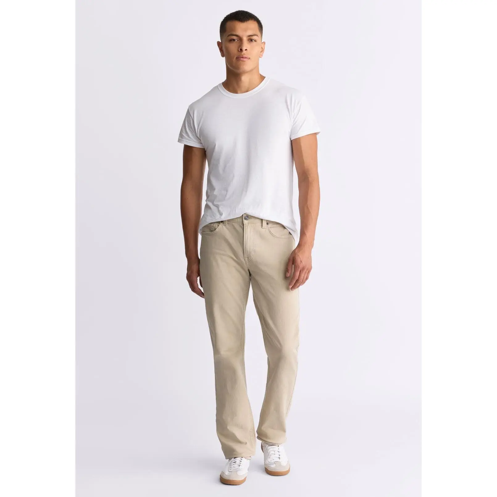 Six Men's Straight Freedom Flex Pants, Sand - BM22939