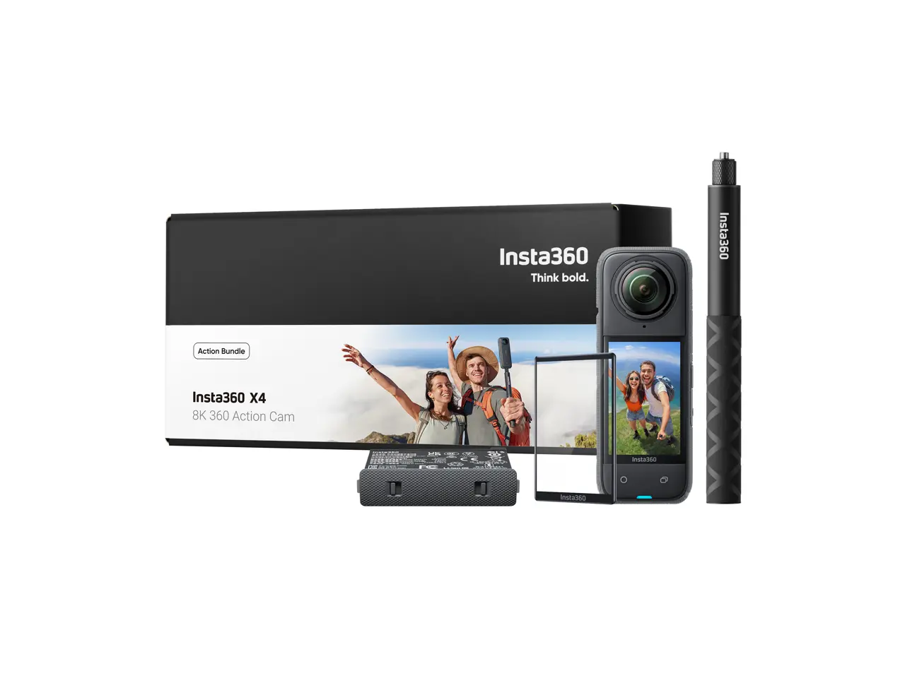 Insta360 X4 8K 360 Action Camera, Action Bundle