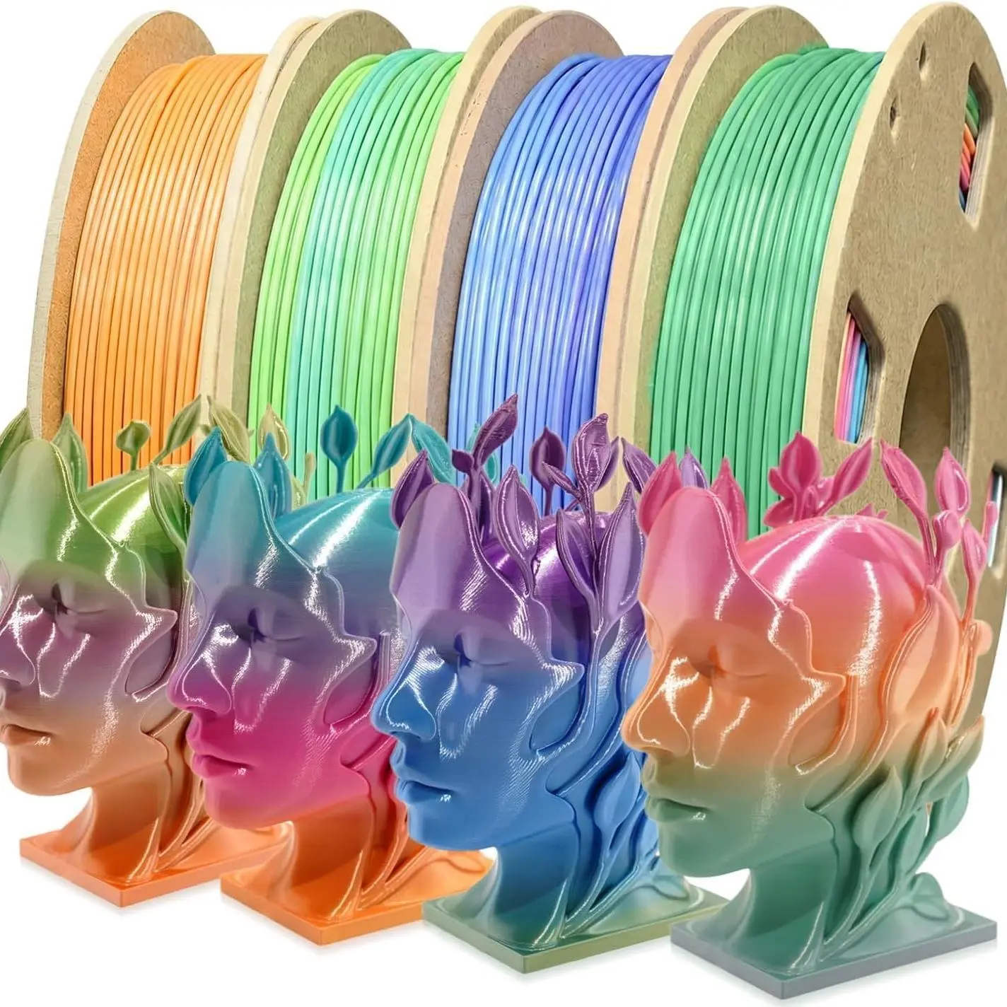 1kg PLA+ 3D Printer Filament 1.75mm（Glow in The Dark）, Smooth Feeding, Clog-Resistant, Low-Odor ，FDM Filament， Stronger Lighting Effect & Long-Lasting Glow for Most 3D Printer