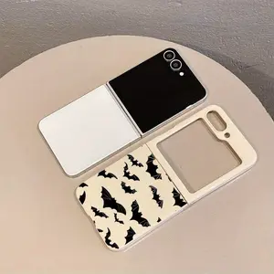 Bat Design TPU Phone Case for Samsung for galaxy Z Flip 6, Z Flip 5, Z Flip 4, And Z Flip 3 5G. This TPU Case Is Suitable for galaxy Models, Offering Full Protection with a Slim Design, Featuring a Durable Mixed Shell That Resists Scratches.