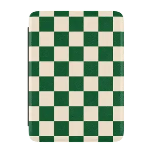 Casely Kindle Case | Fit Check | Green Checkerboard