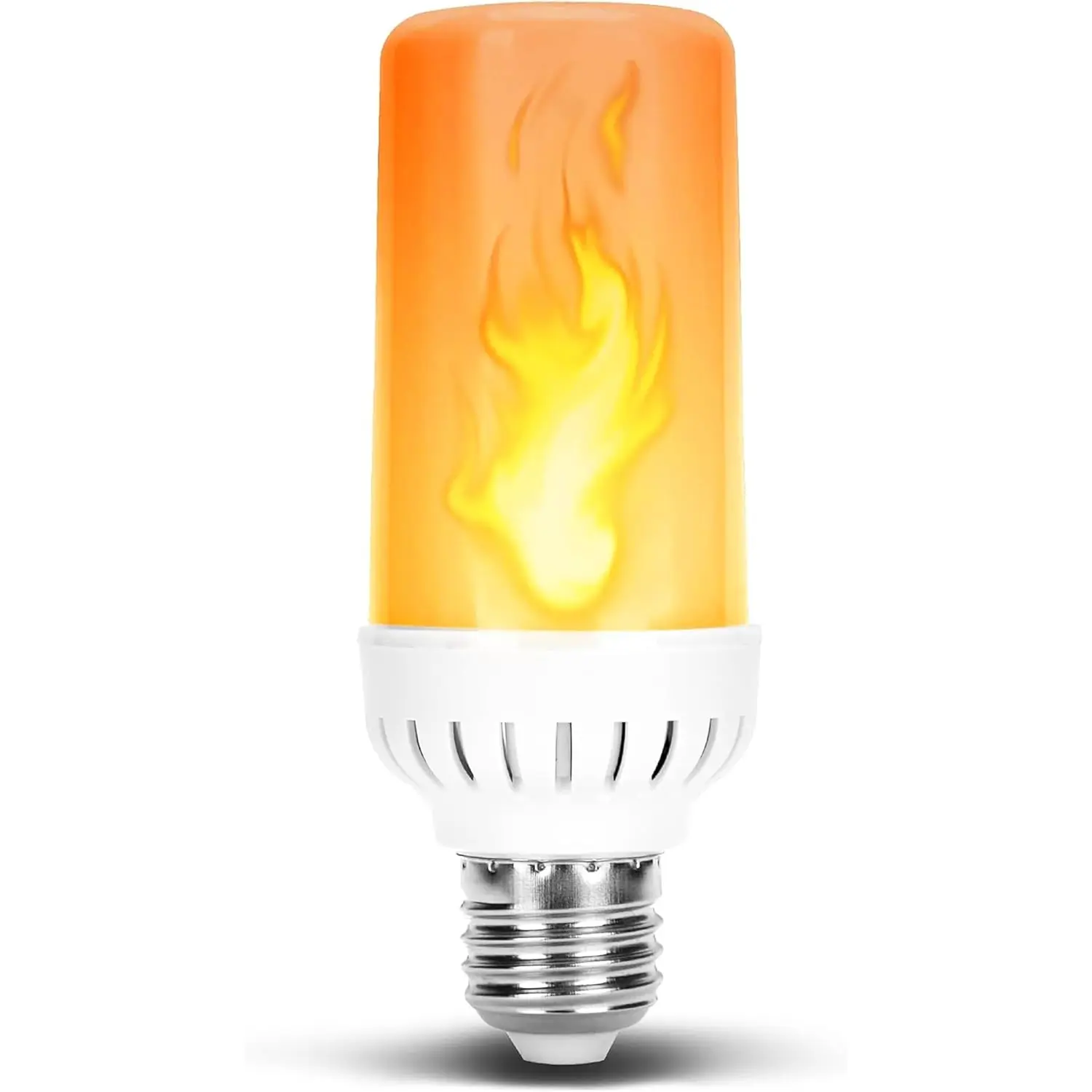 12V Flame Light Bulb E26, Flickering Fire Effect LED, Amber Warm 1300K Decorative Bulb for Landscape Lighting, RV, Off-Grid Systems (NOT 120V)