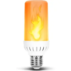 12V Flame Light Bulb E26, Flickering Fire Effect LED, Amber Warm 1300K Decorative Bulb for Landscape Lighting, RV, Off-Grid Systems (NOT 120V)