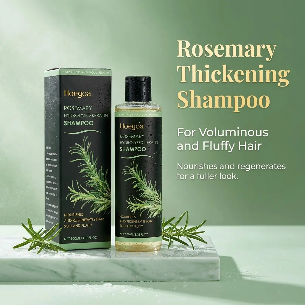 Rosemary Thickening Shampoo - Plant-based Oil Control, Nourishing, Moisturizing, Repairing, Volumizing, and Refreshing Shampoo