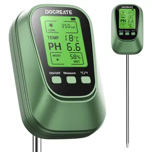 4-in-1 Soil Moisture Meter, pH Tester, Sunlight & Temperature Monitor for Plants, Indoor Outdoor Garden Soil Test Kit, Easy to Use