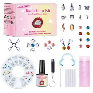 Professional Tooth Gem Kit with UV Light, 130+ PCS DIY Teeth Gems for Women & Men - Safe, Removable Dental Grade Tooth Gem Glue - Y2K Sparkle Jewelry Gems Kit for Parties, Tooth Gems Kit for Teeth