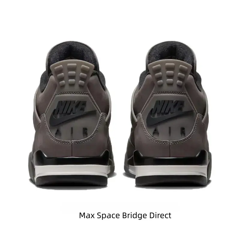Cave Stone Suede and Mesh Mid-Top Retro Basketball Shoes