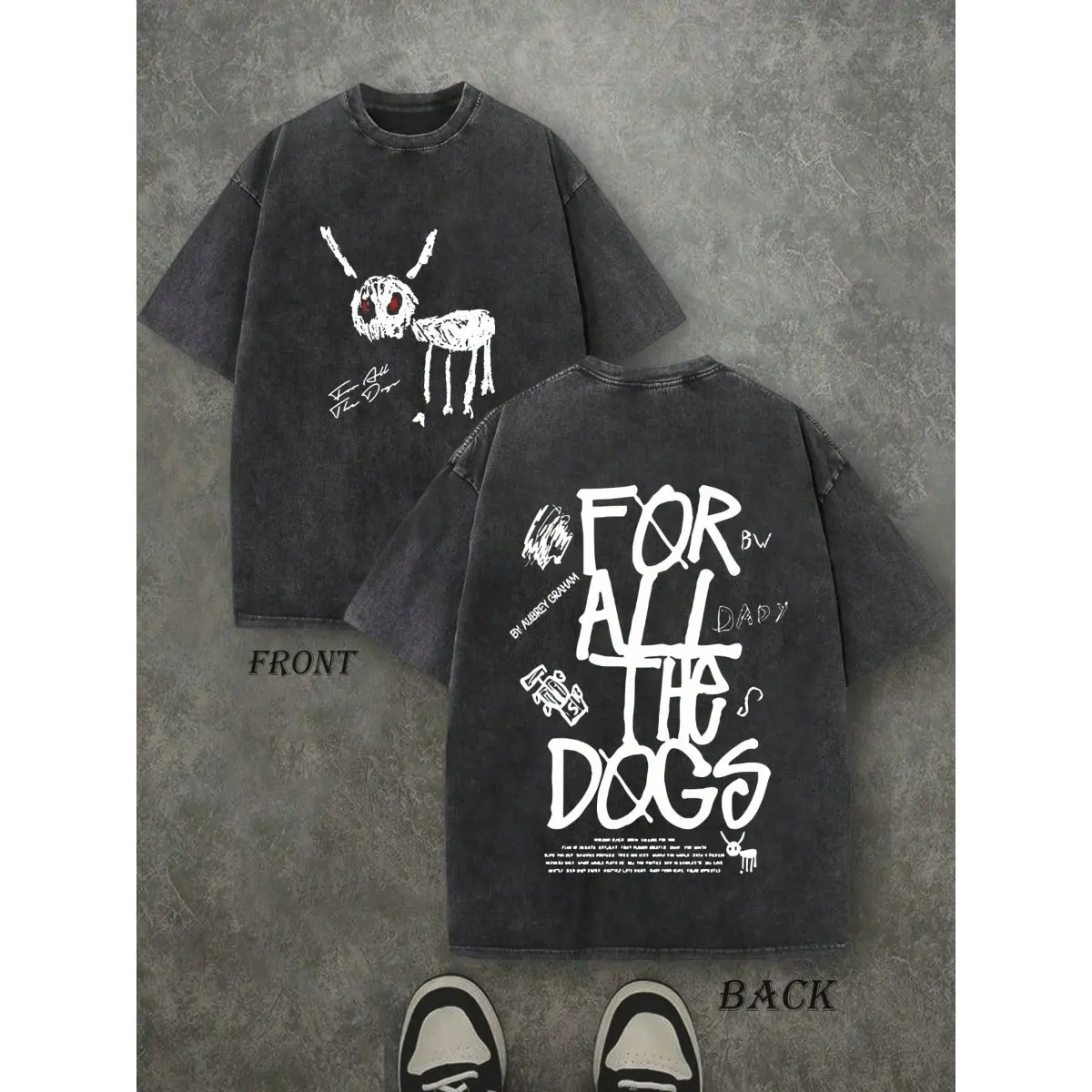 Double-Sided Digital Printed T-Shirt Rapper DrakeFOR ALL THE DOGS Graphic TeeHip Hop T Rend T-Shirt 1Pcs Casual Soft Short Sleeve Pure 100% Cotton 220gsm T-Shirt ,Unisex