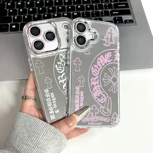 Stylish mirror finish phone case, compatible with iPhone 17/16/15/14/13 Pro/Plus/Pro Max. Full-coverage design with raised edges for drop and shock protection. Suitable for both men and women. iPhone 17/16/15 Pro Max cases