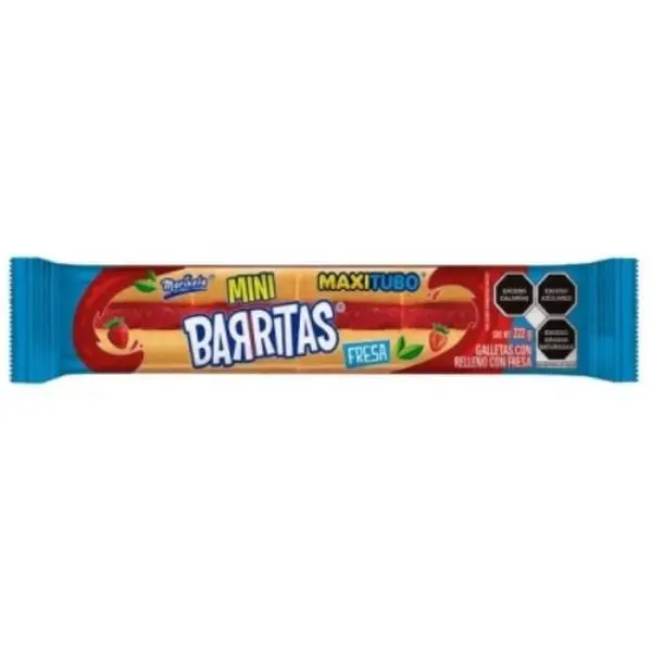 Maxi Tubo Galletas Mini Barritas Fresa Galletas con Relleno con Fresa Piña o Pingüinos