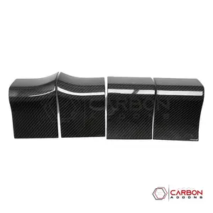 F150 2015-2020 Interior Door Handle Trim Hard Carbon Fiber Cover