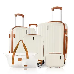 UUH 4/6-Piece Cute Luggage Set – Durable ABS Hardshell Suitcases with TSA Lock & 360° Spinner Wheels, Stylish Trolley Travel Set