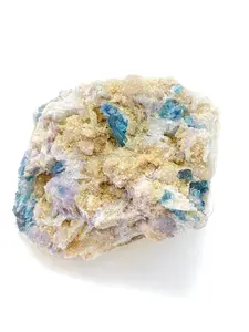 Raw Lepidolite, Clear Quartz & Aquamarine Crystal - 24