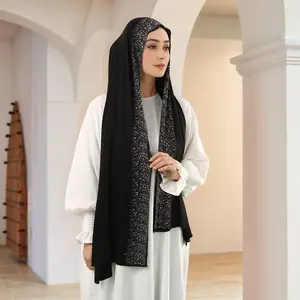 Dubai Middle East Muslim Women Diamond Jersey Hijab Scarf