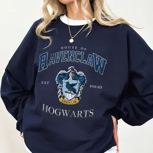 [ Sale Up To 40%] Retro Ravenclaw Sweatshirt, Hogwarts House Sweatshirt, Hogwarts Wizard Shirt, Harry Potter Shirt, House Hogwarts Crewneck