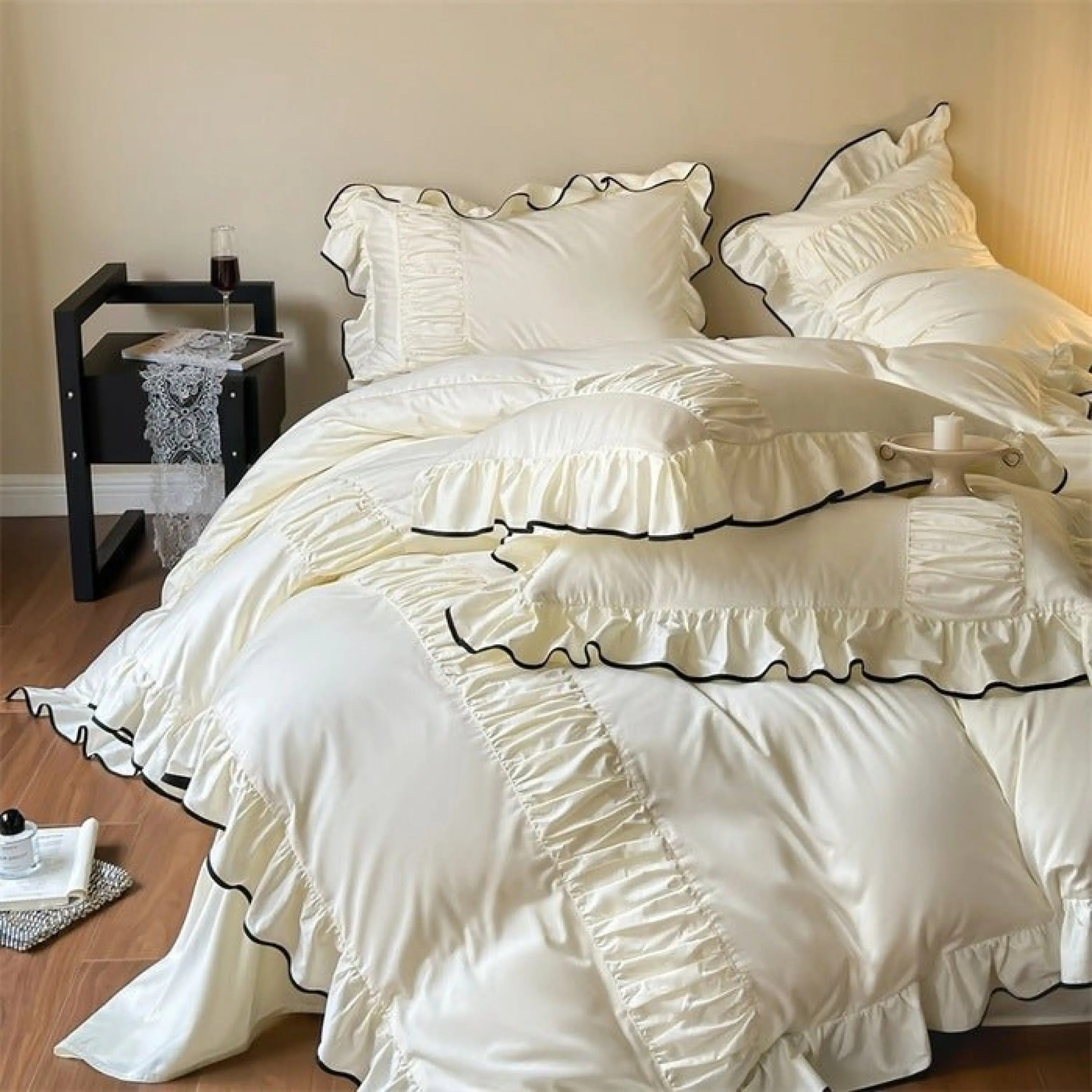 French Pleated Ruffle Bedding Bundle