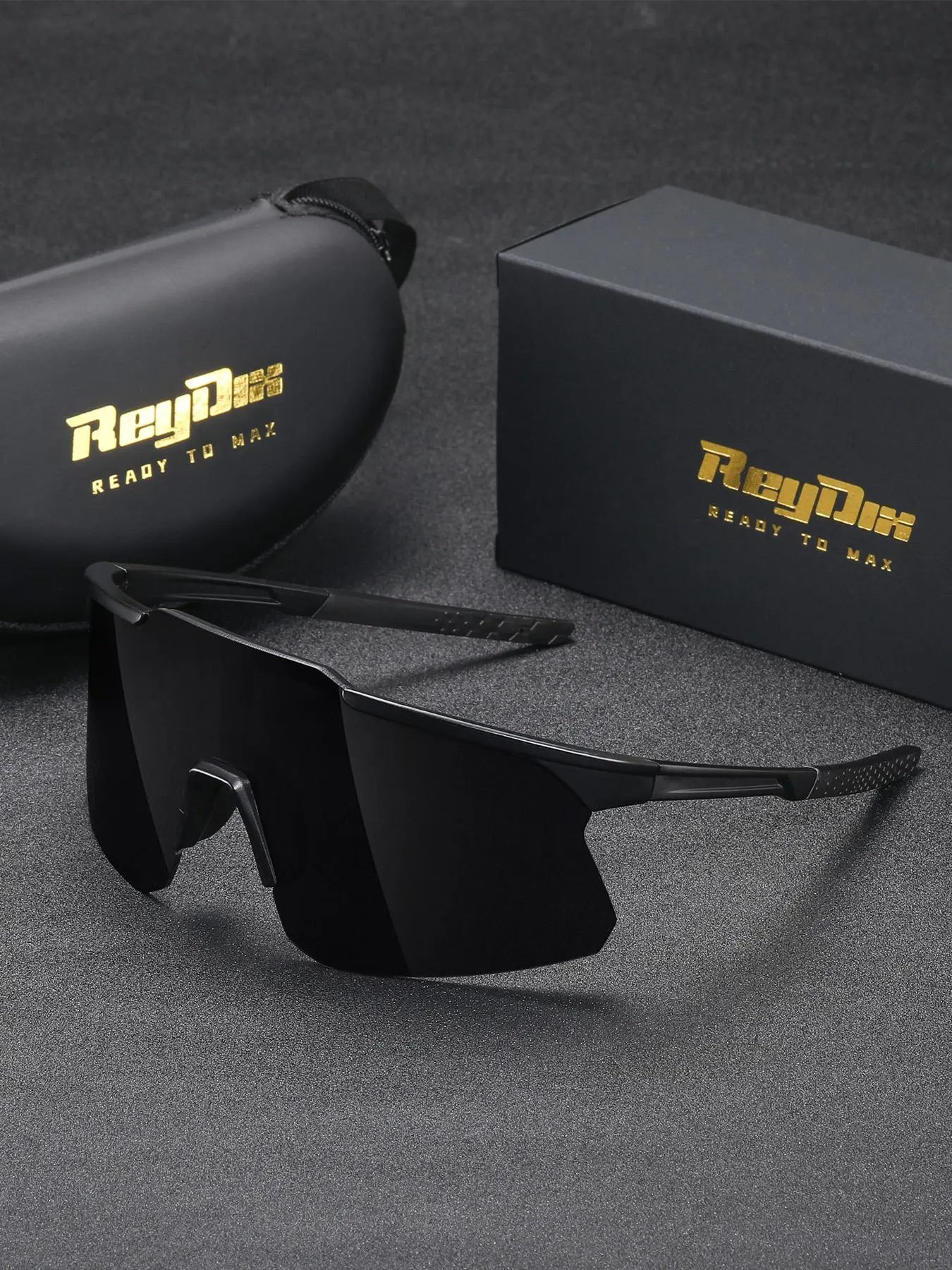 Reydix Unisex Design Half Frame Sun Protective Sunglasses, Outdoor Eyewear, Outdoor Skiing Surfing Large Frame Sunglasses, Uv400 Protection, Casual Style, All Seasons, Sporty Sunglasses