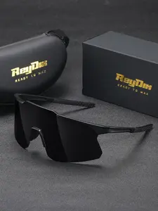 Reydix Unisex Special Design Half Frame Sunglasses, Outdoor Skiing Surfing Large Frame Sunglasses, Uv400 Protection, Casual Style, All Seasons